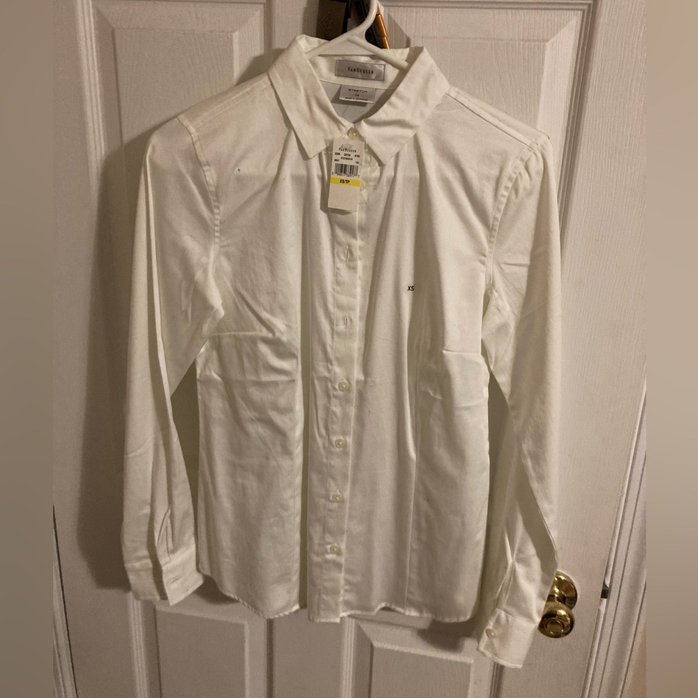 Van Heusen White Button-Up Shirt